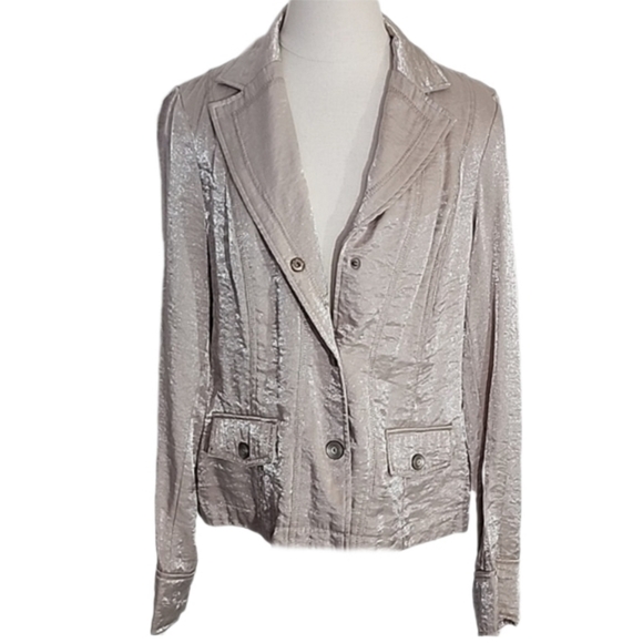 Tribal Jackets & Blazers - Tribal Blazer Shimmering Lightweight Jacket Champagne Size 10